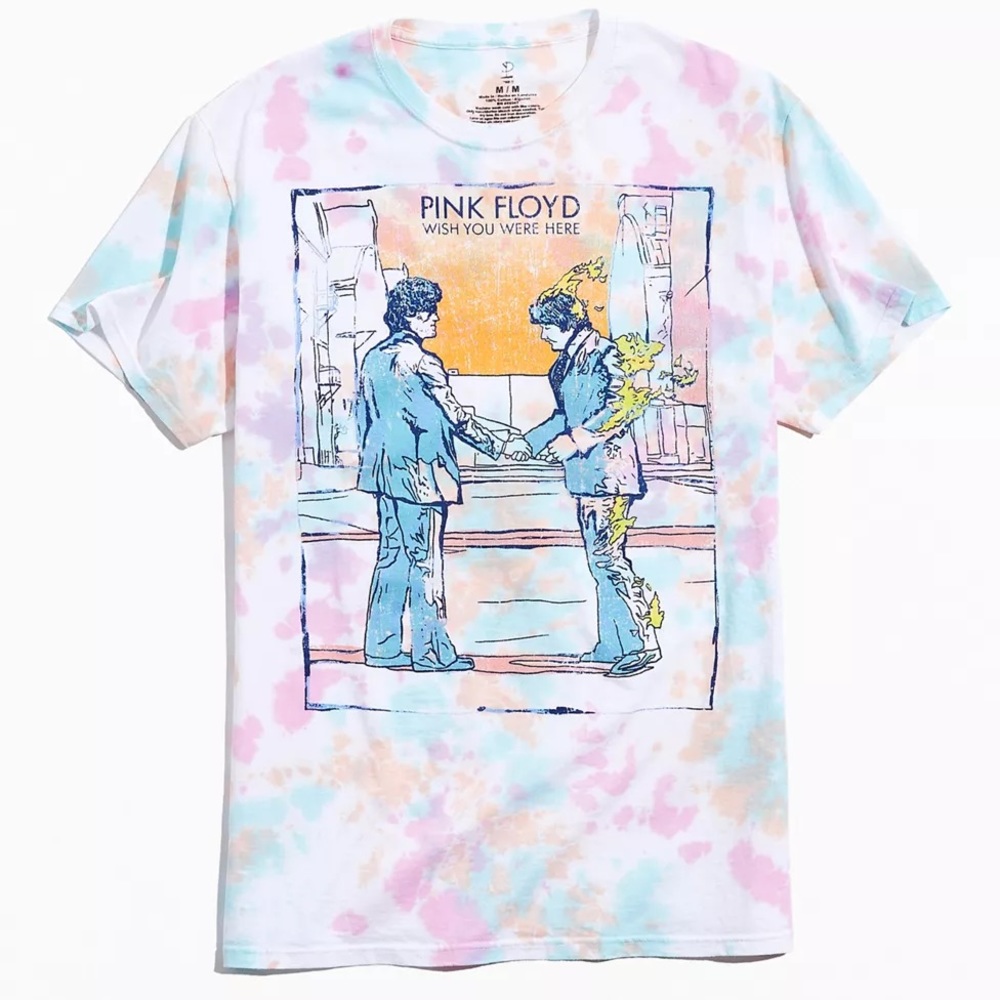 UO Pink Floyd Wish You Were Here Tie-Dye Tee